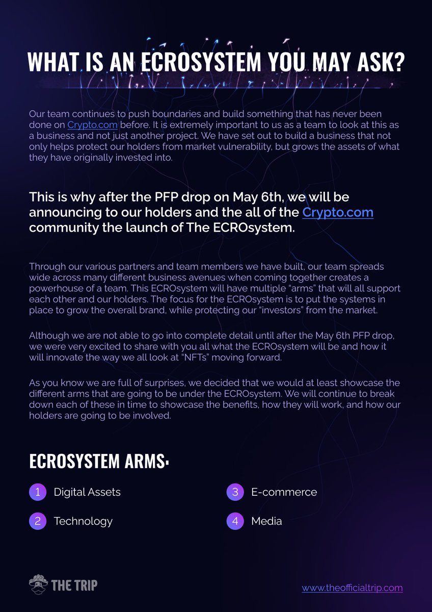 CryptoGigaGainz's tweet photo. This ECROsystem is going to change the industry! @thetrip #ecrosystem https://t.co/prKJA9oki3