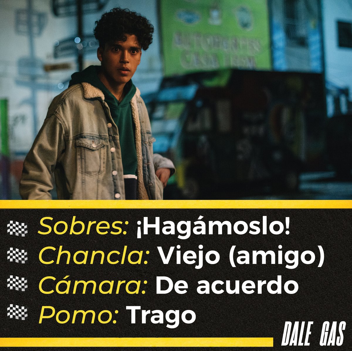 DynamoProd's tweet image. Si empezaron a ver #DaleGas seguro escucharon palabras como chancla, arre, varo y otras cuantas que quizás no decimos igual en Colombia y Latinoamérica. 

¿Cuál nos faltó o cómo lo dirían? Cuéntennos en los comentarios 👇🏻