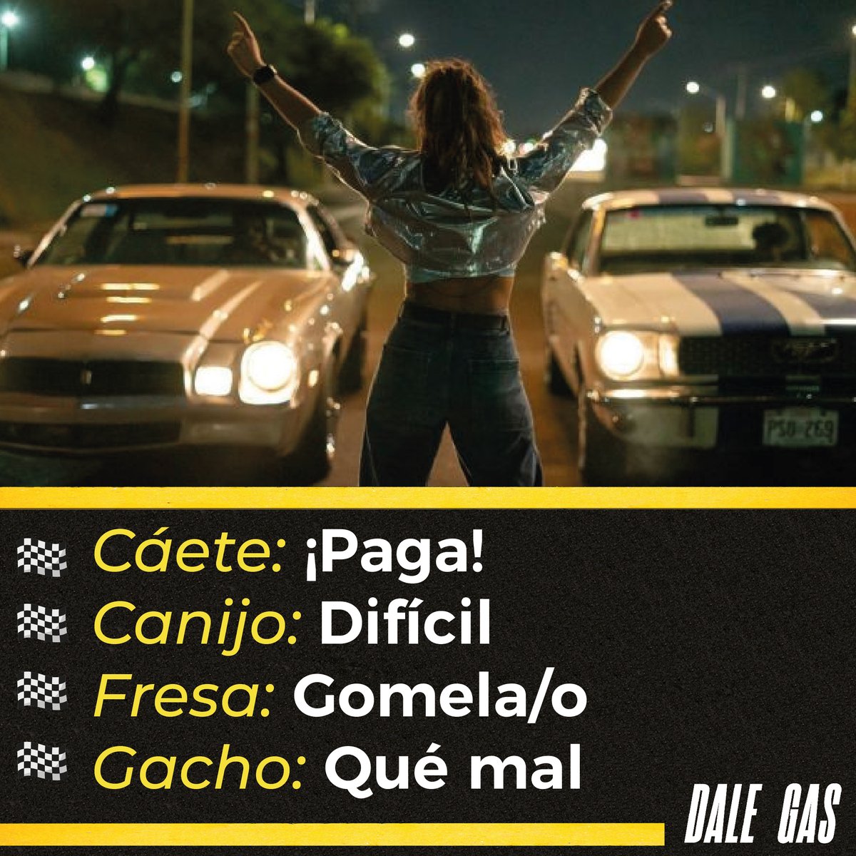 DynamoProd's tweet image. Si empezaron a ver #DaleGas seguro escucharon palabras como chancla, arre, varo y otras cuantas que quizás no decimos igual en Colombia y Latinoamérica. 

¿Cuál nos faltó o cómo lo dirían? Cuéntennos en los comentarios 👇🏻