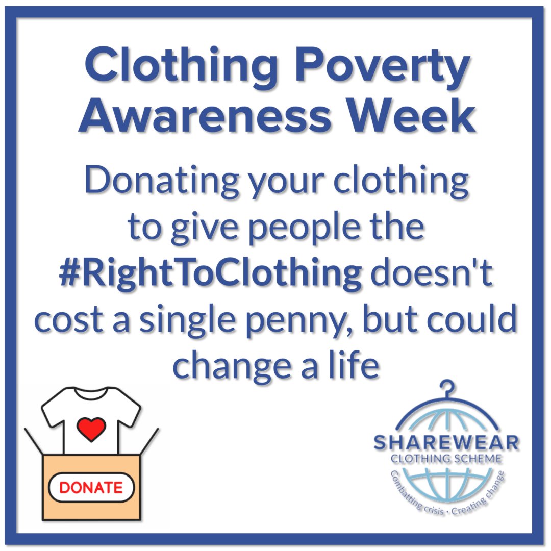 Donating your outgrown children's clothes to us means that they stay local and you could be changing someones life! We are always happy to accept your children's clothing donations. #ClothingPovertyAwarenessWeek #RighttoClothing