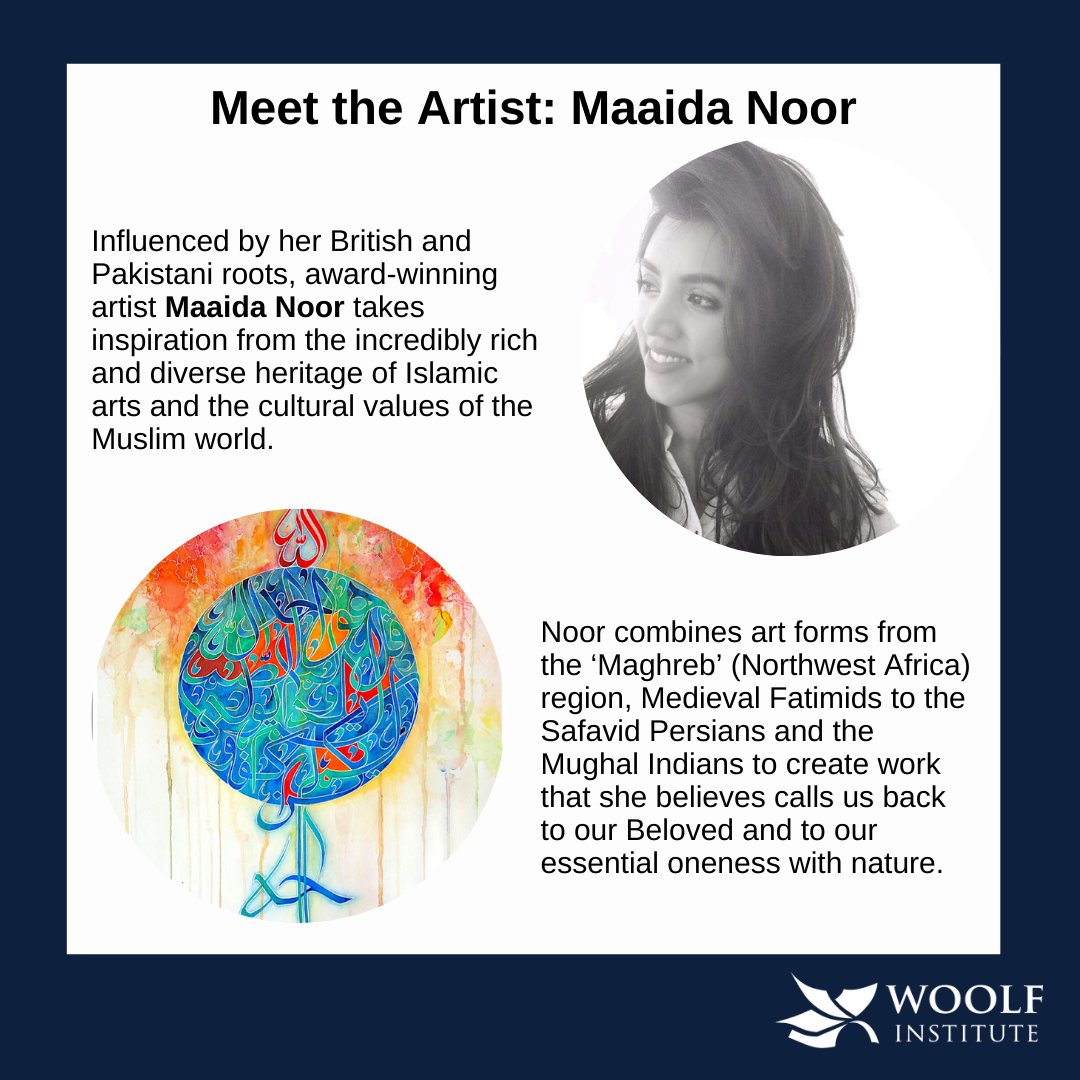 Meet Maaida Noor <a href="/MaaidaNoor/">Maaida Noor</a> and browse her contemporary pieces bringing together art styles from various regions and times, at the opening of our newest exhibition.

*Sunday 12 June, 2-5pm*
Woolf Institute, Madingley Road
Info and registration: woolf.cam.ac.uk/whats-on/event…