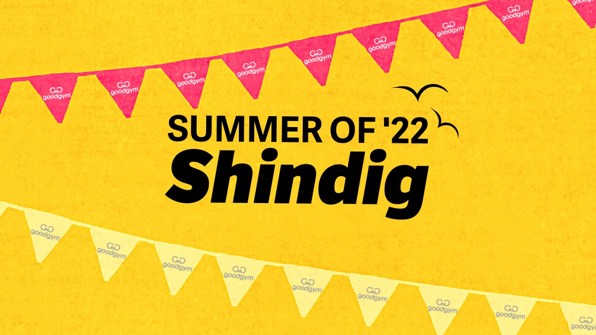 ☀️ The time has come to book your place for the GoodGym Summer of '22 Shindig!

Every year GoodGymers get together for a weekend to celebrate our achievements and plan for the future.

Find out more and register your interest by clicking here bit.ly/GGShindig