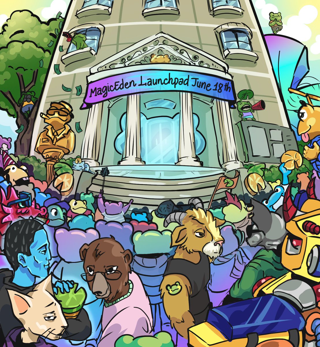 FrogPartyNFT's tweet image. "THE GRAND OPENING"

Discord is now PUBLIC!

🔗discord.gg/FrogParty

1,000 INTERACTIONS ARE CONSIDERED FOR WHITELIST!

#SolanaNFTs #Solana #NFTs