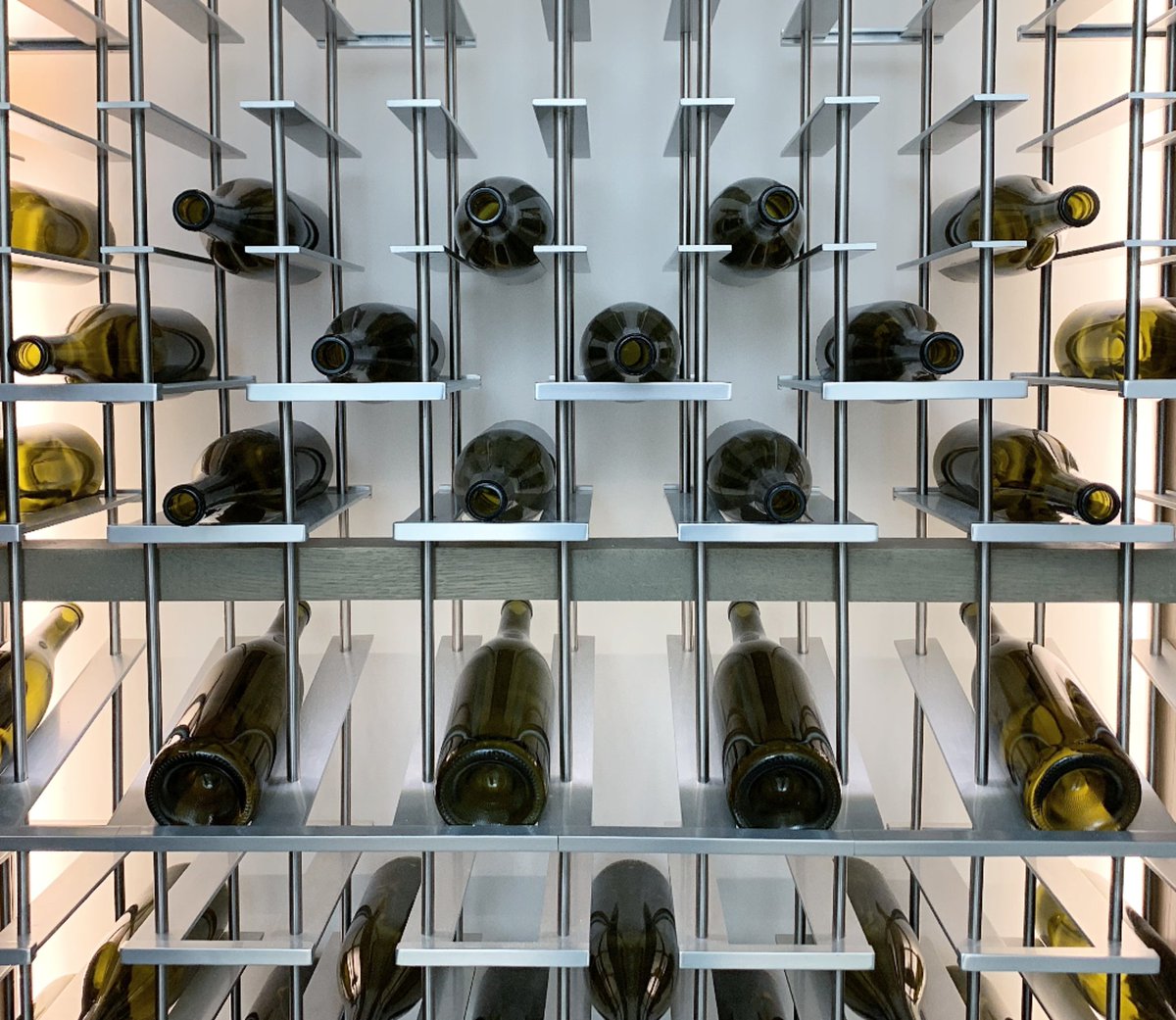 VCellars's tweet photo. Thirsty Thursday! What color would you like to see our all metal racks?🍷😍 
#wine #winetime #winelover #winestorage #winedisplay #wine #interior #interiordesign #customhome #construction #architecture #winecellar #winewall #wineroom https://t.co/Qn9CrbTF2s