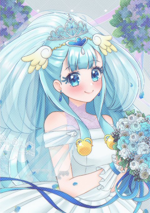 「closed mouth wedding dress」 illustration images(Latest)｜4pages