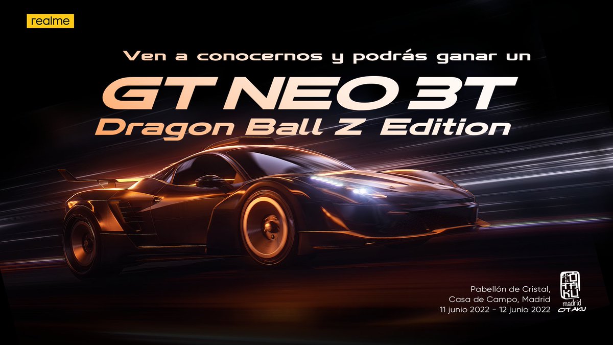 ¿Quieres conocer en persona los productos de realme, incluido nuestro Dragon Ball Edition?

¡Estaremos los días 11 y 12 en <a href="/madridotaku/">Madrid Otaku</a>!

Síguenos y da Like a este tweet, sorteamos un #realmeGTNEO3T Dragon Ball Edition y dos entradas para el evento🎁

PD: habrá muchas sorpresas😏