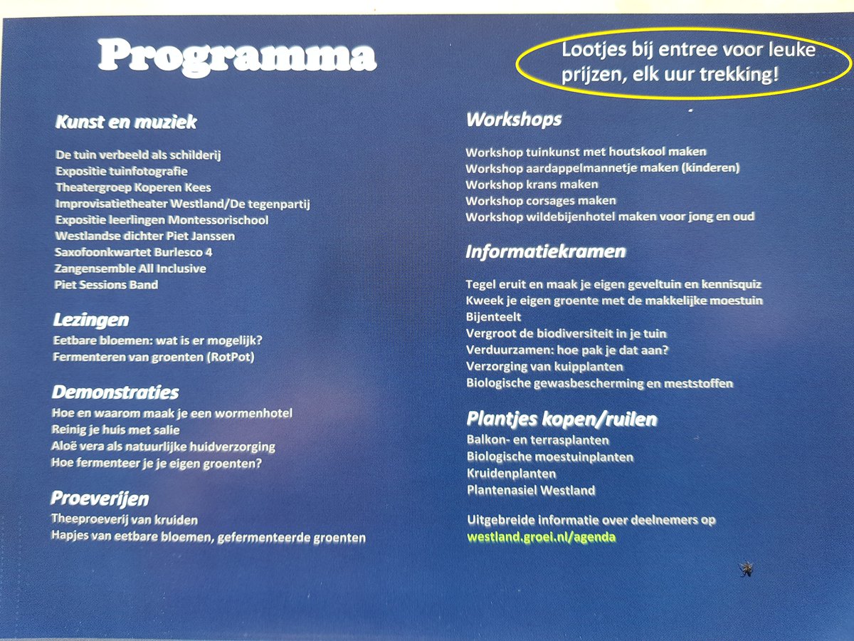 Morgenavond, 10 juni, organiseren we samen met Groei &amp; Bloei Westland: het HERBORISTENBAL. Dit evenement vol presentaties, workshops, proeverijen, muziek, natuur en cultuur, vindt plaats in onze historische tuin, van 18.00 - 22.00 uur. Voor jong en oud. TOEGANG IS GRATIS!