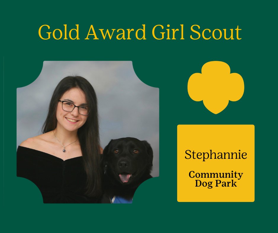 GS_Diamonds's tweet photo. After volunteering with the local Humane Society, Gold Award Girl Scout Stephannie Laslo opened the Sara Low Dog Park in Batesville for pets to run, play and socialize with others. Learn more about Stephannie’s Gold Award 🏆: https://t.co/YRtEcOoq9P https://t.co/8DfaVm3sPA
