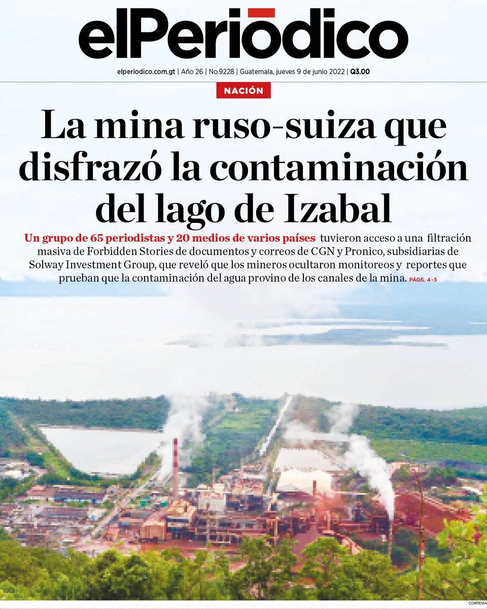 #MiningSecrets #ParteDos| @el_Periodico expone cómo la investigación realizada por Prensa Comunitaria, @_StoreProject y más de 20 medios, revelaría que la mina ruso-suiza contaminó el Lago de Izabal y aun así, disfrazó los hechos. Lea la investigación 👇 miningsecrets.prensacomunitaria.org