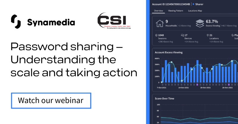 SynamediaVideo's tweet photo. #ICYMI: We recently spoke with @CSI_Magazine about different options for #streaming companies to tackle password sharing, turning a big challenge into an even greater opportunity!
Available on demand: https://t.co/dpHdRXj5LR
#PasswordSharing #CredentialsSharing #OTT #Webinar