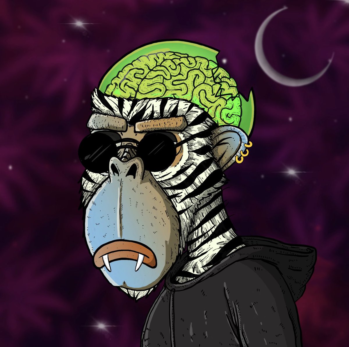 __Bolide's tweet photo. Just picked up this bad ass vampire zebra @BDMNFT_ rank 199 ๐ฅ Thatโs now 15 in my wallet ready for the #AliasAirdrop ๐ Shoe me your favourite #BrainDeadMonkey from your collection!
#CROfam #CronosNFT https://t.co/VKRMLbPZZ4