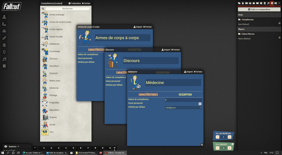 _YanK_'s tweet photo. Ce soir, je vous propose de venir discuter pendant que je finalise le module de traduction VF de #Fallout☢️ Au programme :
- Passage en 1.0.0
- Exportation vers #GitHub
- Intégration à la bibliothèque #FoundryVTT
📺 https://t.co/qJNrIVduyl
#FoundryingBad #JdR #Coding #Twitch https://t.co/W1R7ZoqpqZ