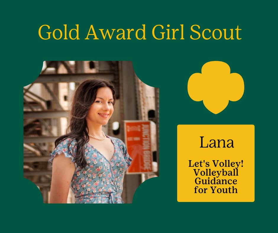 GS_Diamonds's tweet photo. Gold Award Girl Scout and volleyball enthusiast, Lana McCorkle started working with Life Skills for Youth (LSY) to create a volleyball summer camp! Learn more about Lana’s Gold Award 🏆: https://t.co/YRtEcOG1yp https://t.co/3HxRvE0jUn