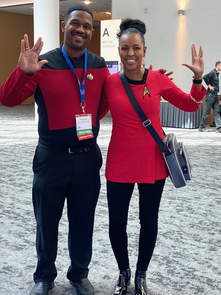 At the National Association of College Employers (<a href="/NACEOrg/">National Association of Colleges and Employers</a> ) Conference, repping Davis &amp; Elkins 💜Wrapped up presentation with mentor @TarletonDEI using Star Trek lore, to discus Assimilation Culture in Higher Ed <a href="/LathesTowns/">Lathes (MommaT) Towns</a>  <a href="/realsocialwork/">Ebony Lang (formerly Hall)</a> <a href="/DECareerService/">D&E Career Services</a>