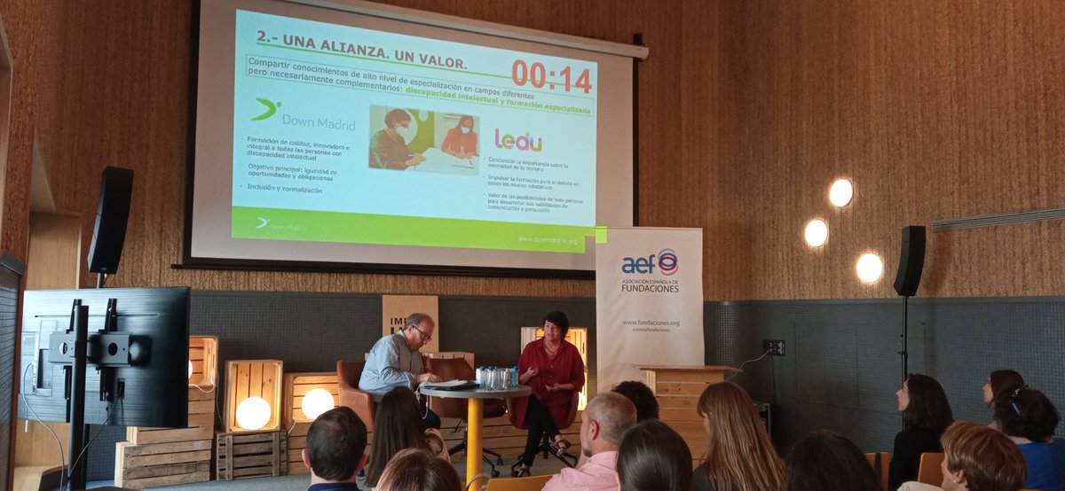 DownMadrid's tweet photo. Una suerte haber podido compartir nuestro proyecto #ElPoderDeLaPalabra en colaboración con @LEDU_debate en la III Jornada Colabora y Comparte organizada por @AEF_fundaciones 

 #somosfundaciones https://t.co/Pvo1LMvVI1