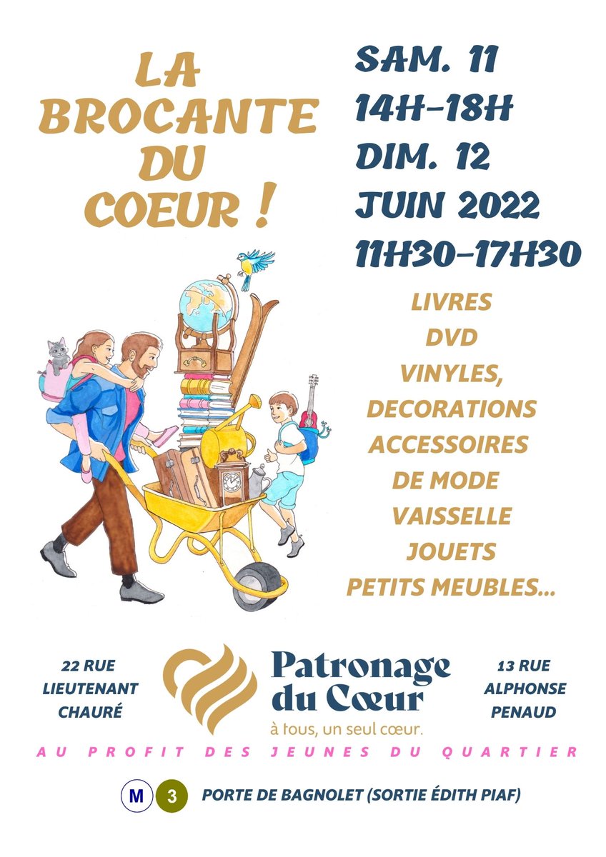 CoeurEuchJesus's tweet photo. La brocante c est ce weekend ! Bonnes affaires, gâteaux et gaufres, jeux pour les enfants et repas dimanche midi, le tout dans notre jardin avec ☀️ et bonne humeur au programme ! https://t.co/cWUAwvIvSY