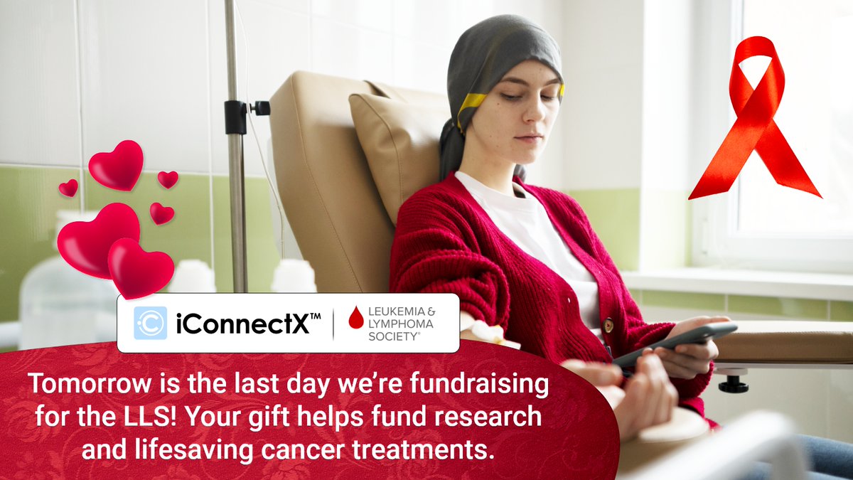 iConnectX's tweet photo. Tomorrow is the last day we’re fundraising for the Leukemia & Lymphoma Society! Your gift helps fund research and lifesaving cancer treatments. You can make a difference! https://t.co/7P7QVcUusa
#cancerawarness #cancerdonation #cancerdonations #cancerdonationsites https://t.co/oRnI9s2txy