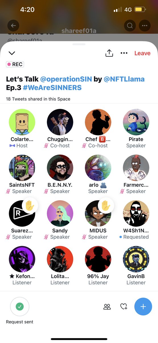 W4Sh1NgToNFT's tweet photo. 3 hours in but it feels like 30 mins , none better than @Colarte123 at hosting ,
#WeAreSINNERS @operationsin #sinmeta https://t.co/LNPPFkpxu2