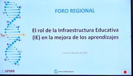 #Nicaragua participa en panel con Ministros de Educación de la Región, sobre la gestión de la Infraestructura Escolar para la Mejora de los Aprendizajes.