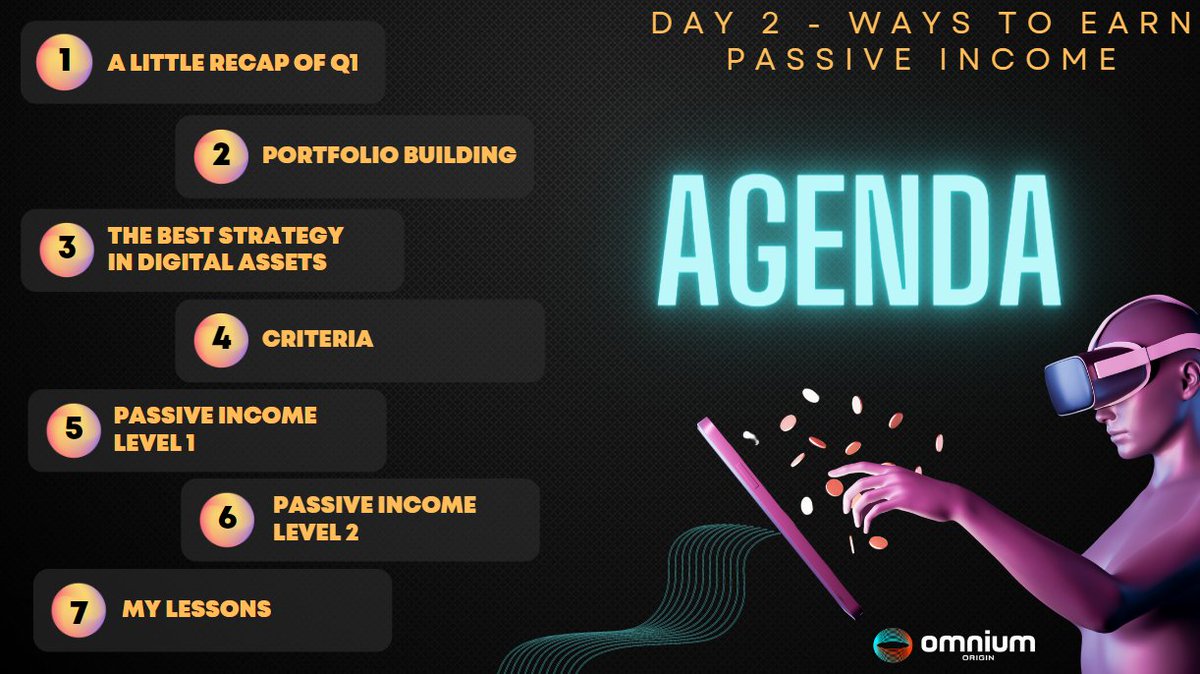 QDiepeveen's tweet photo. Omnium Academy Day 2 - Ways to earn passive income

DEFI staking, Fractionalized investing, Airdrops, Degen Yield Farming, Superfluid staking, and more!

Starting at 7 PM EST

@OmniumOrigin https://t.co/pC7jJleZM1