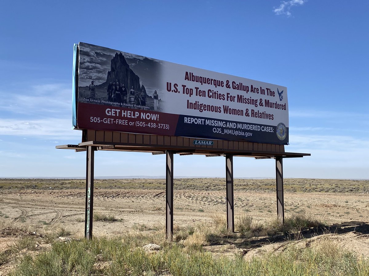 A message to think about while driving on U.S. Highway 550 in San Juan County, New Mexico. #MMIW #MMIWR