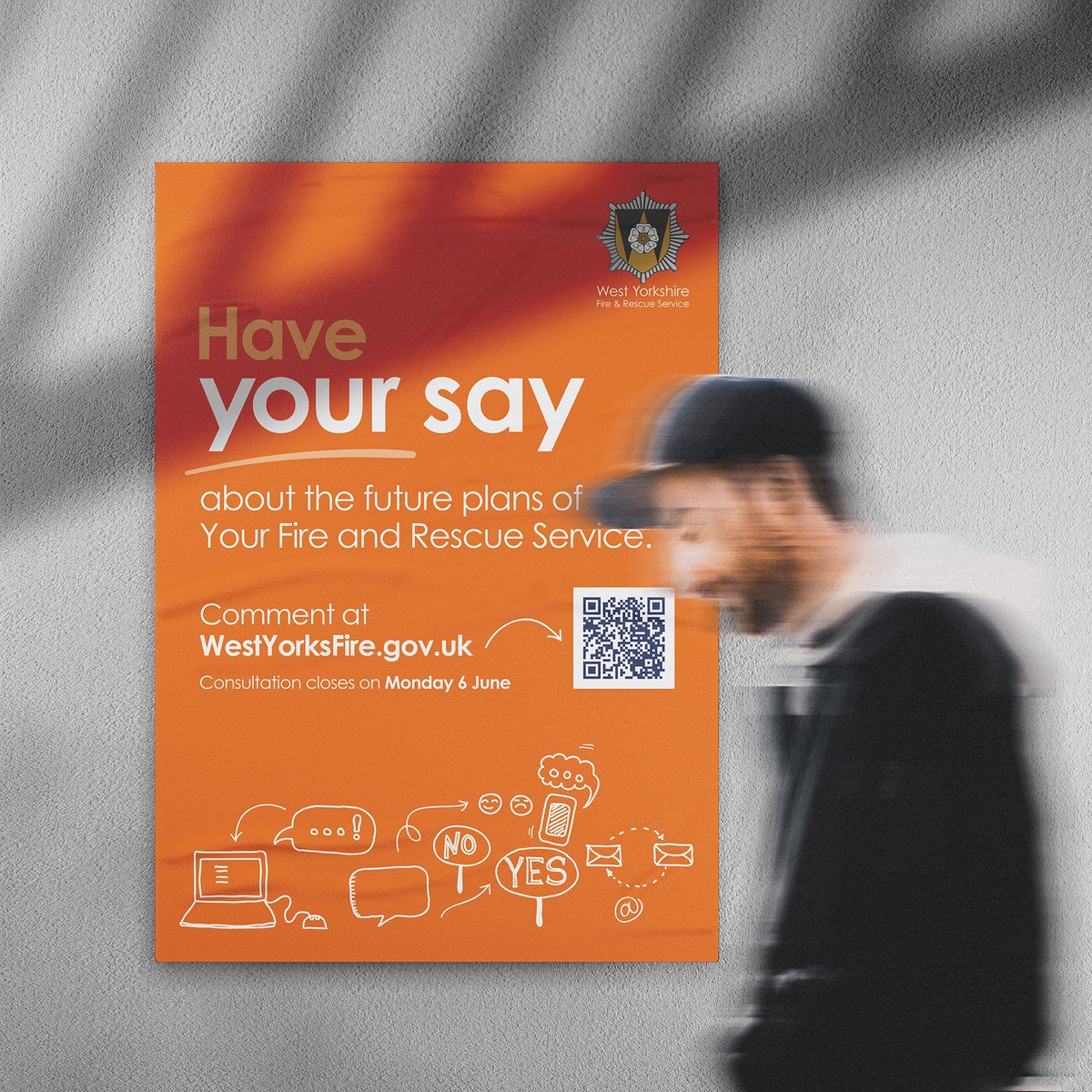 PepperdogDesign's tweet image. Pepperdog worked with the Comms team on the creative for the &apos;Have Your Say&apos; public consultation. Banners, posters, leaflets and social media graphics were produced.

#Haveyoursay #publicsectordesign #WYFRS #designconsultancy #freelancedesigner #Pepperdogdesign