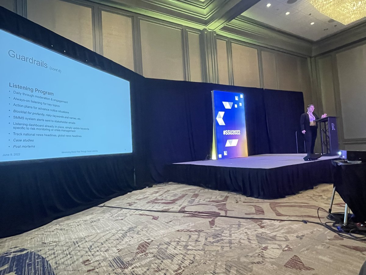 “Crisis on social media can cut through countries like a hot knife and butter.” Things spread fast. #SSU2022 <a href="/annagami/">AM</a>