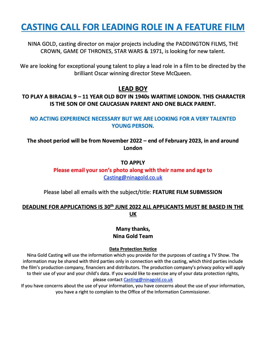 ltd_nina's tweet image. Casting call is still open! Please share. If you have already been in touch please do not resubmit, we are still going through applications! Thanks NGC