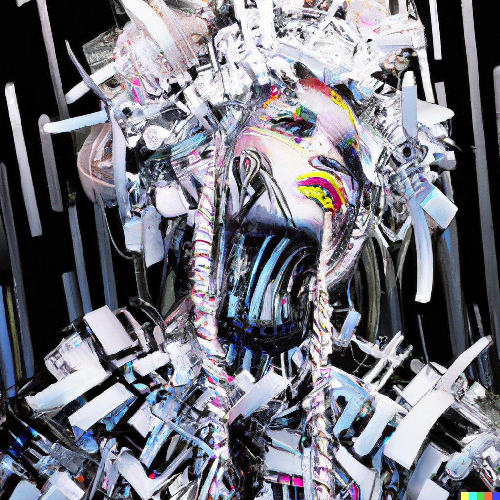 headed to Consensus tomorrow, oil pastel+cyborg vibes to start the day with Dalle2