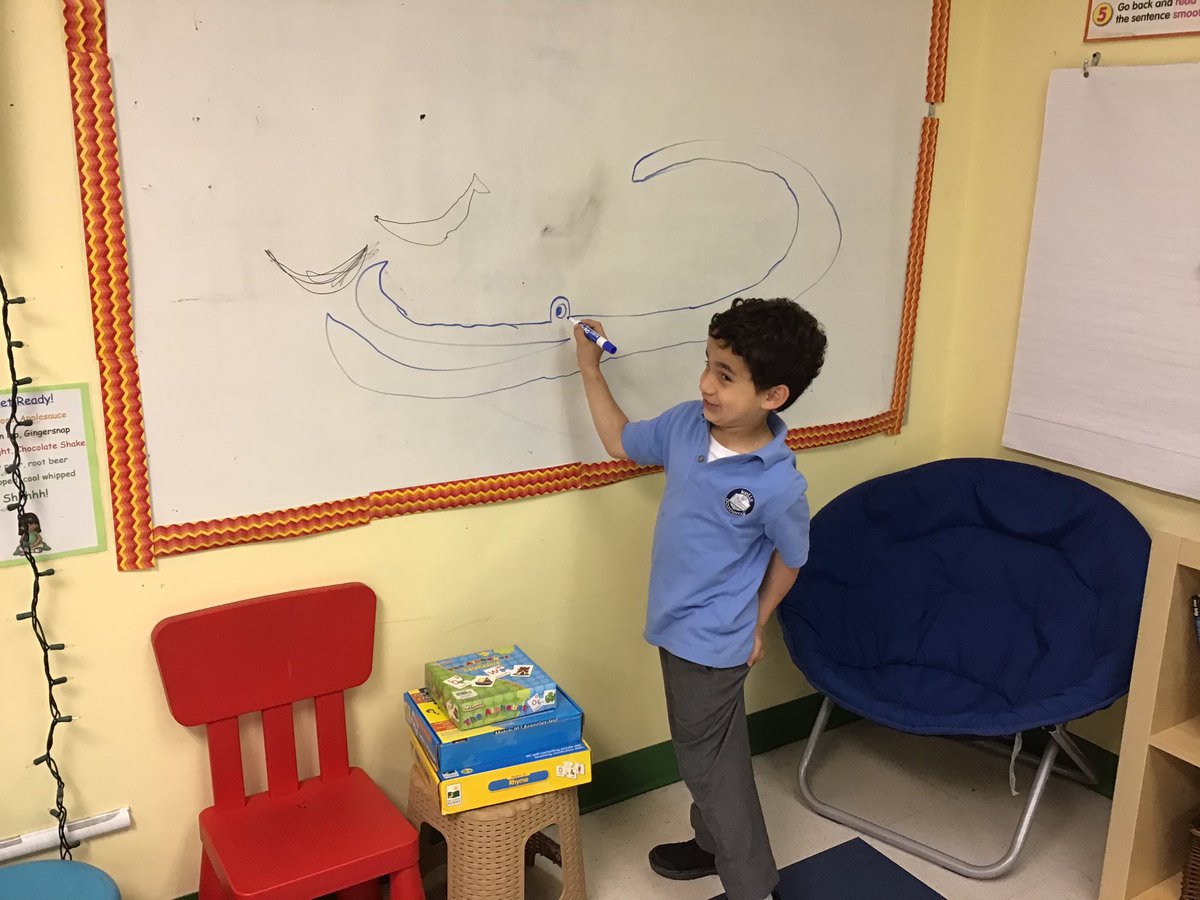 MsSpecksClass's tweet photo. Last, Mr. J taught us about some different #dinosaurs and how to draw them!  He took his role very seriously!  #TeachtheTeacher https://t.co/kaGzDbH3Ql