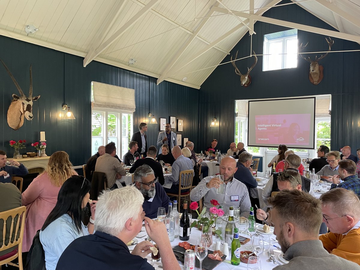 <a href="/OnecomUK/">Onecom</a> <a href="/Bisley_Shooting/">Bisley Shooting Ground</a> <a href="/Five9/">Five9</a> <a href="/Butterworthy/">Trevor Butterworth</a> Yeah, we had a great #PartnerPowered time. Thanks for having us <a href="/OnecomUK/">Onecom</a> and we'd love to hear about the #IVA use-cases proposed as would <a href="/TJfive9/">Thomas John</a> and James 💪😎🦾🤖