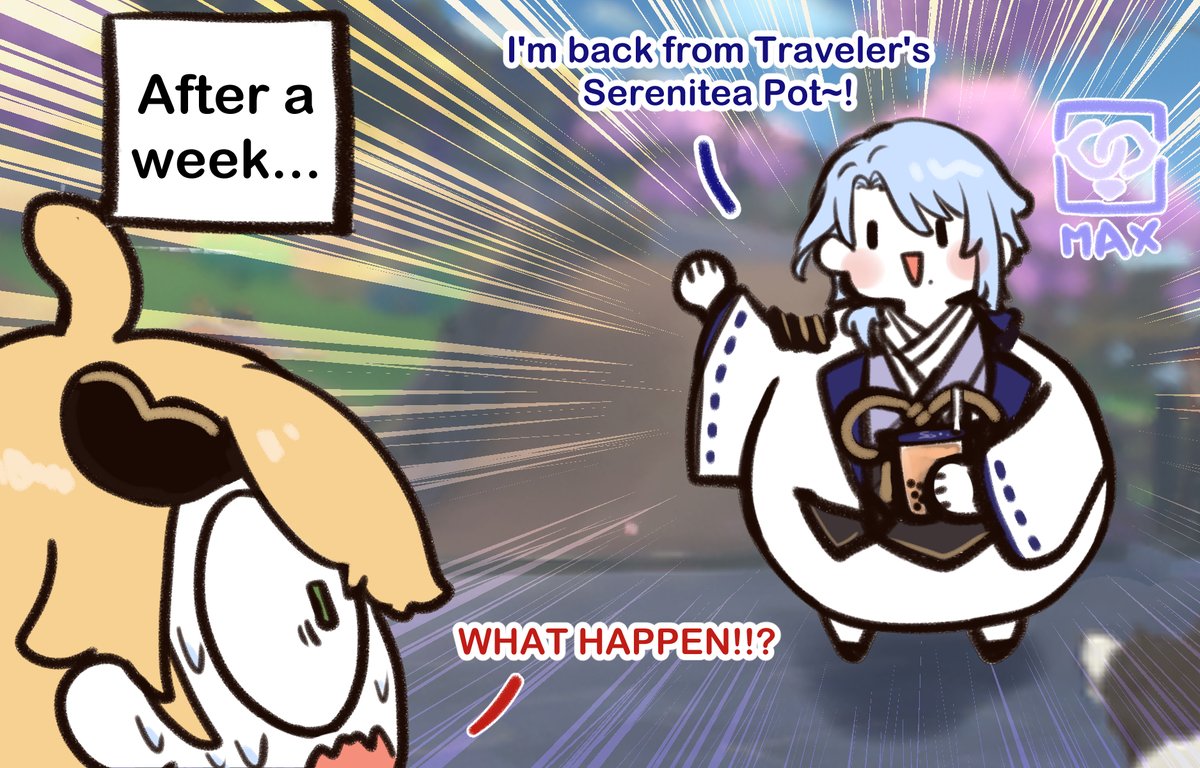 Aoi_Clover's tweet photo. When Aether becomes Ayato's valet~~  (1/2) #原神 https://t.co/VjkUR5nfBL
