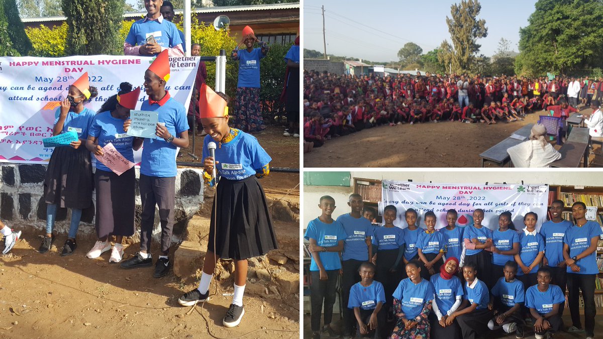 twl_ethiopia's tweet photo. This #menstrualhygieneday we celebrated with 6 special assemblies delivered by boys & girls from our #FutureGirls project.
Sharing what they've learnt & discussed with the rest of the school - encouraging talking freely about menstruation to improve school environments for girls https://t.co/7ZUzshvDSL
