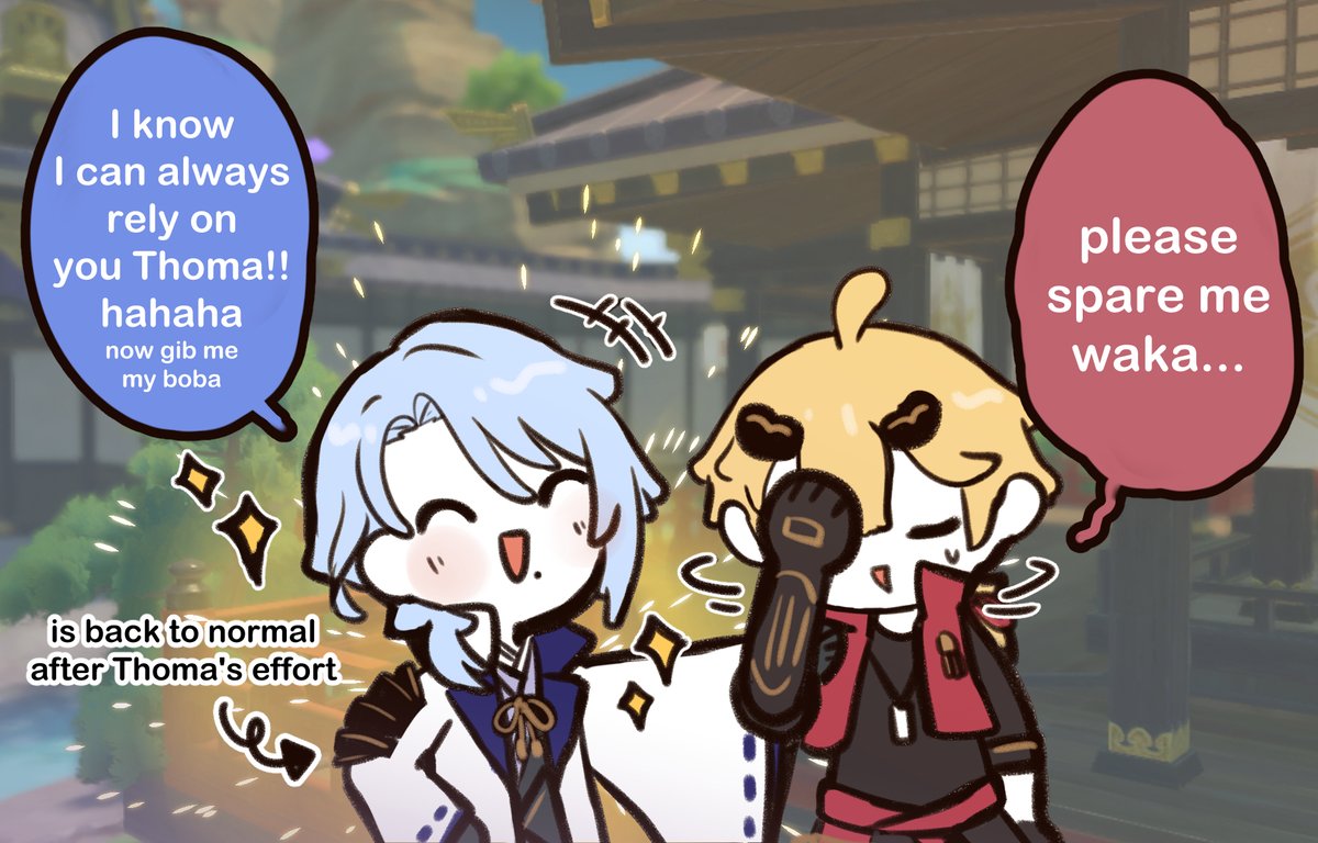 (2/2) I actually misread valet to a wallet at first and was shocked hahahahaha XD #原神