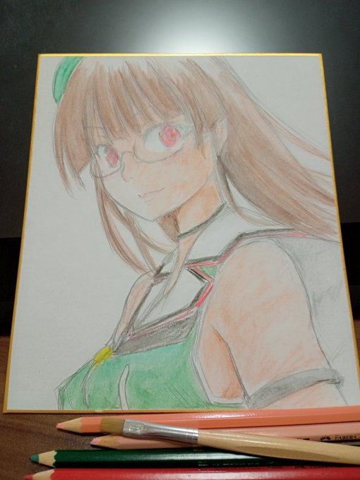 久々にアナログ描き
鳥海さんの色紙。週末のイベント用ですよー 