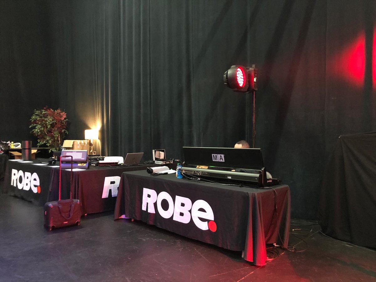 Our stage is set at <a href="/NashSoundCheck/">Soundcheck Nashville</a> in the <a href="/Robelighting/">Robe Lighting</a> Room (D) so come on down &amp; see all the latest in #RobeInnovation. We’ll be here today (6/9) until 5pm &amp; then back at it tomorrow (10am-5pm) &amp; Saturday (10am-2pm) as well. We’ll see you soon!

#therobeway #newrobegear