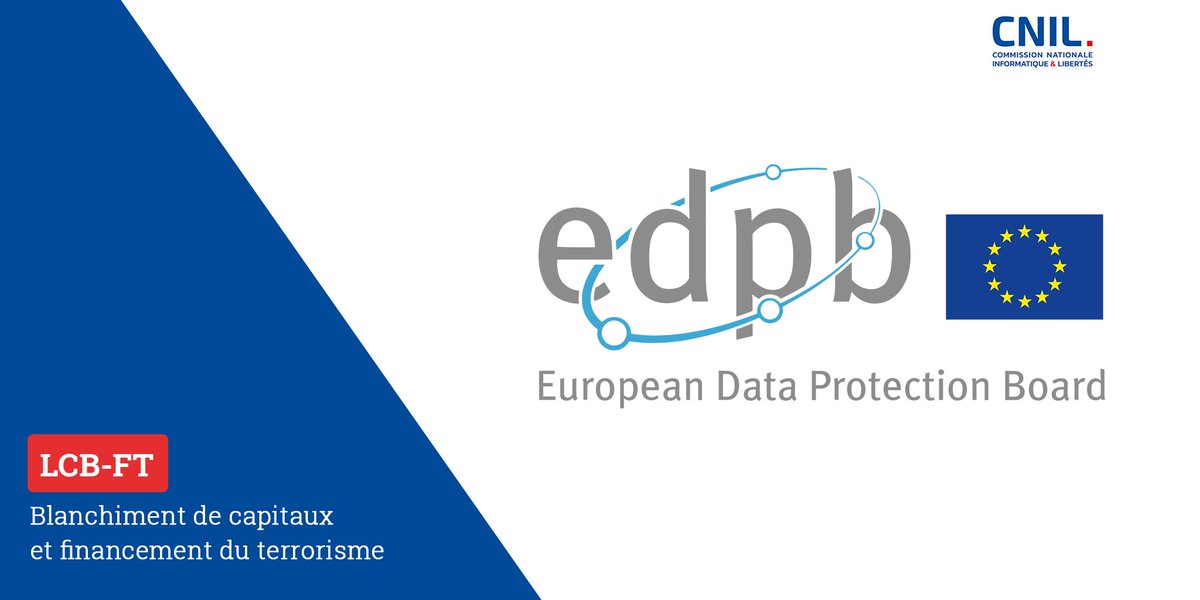 Lutte contre le #blanchiment de capitaux et le financement du #terrorisme (LCB-FT) : la CNIL et ses homologues, réunis au sein de l'<a href="/EU_EDPB/">EDPB</a>, adressent une lettre aux législateurs européens sur la proposition d'un nouveau cadre législatif 👉 cnil.fr/fr/blanchiment…