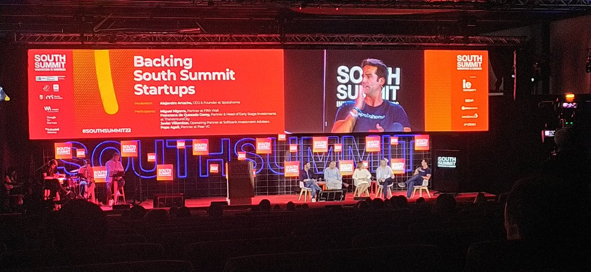 "Backing South Summit Startups"
This is the title we are going to deal with on #ArenaStage at #SouthSummit22 by the hand of <a href="/Ale_Artacho/">Alejandro Artacho</a>; Miguel Nigorra; Francesca de Quesada Covey; <a href="/fjv006/">Javier Villamizar</a>  and Pepe Agell
Don't miss it!!