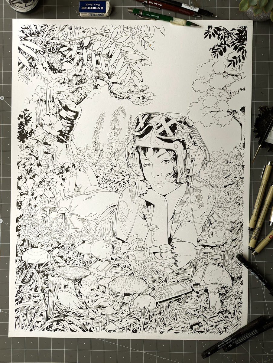 here is the original inkwork for Reminds Me Of A Moment That Never Existed

auction live tomorrow. 

original inking to be shipped to the buyer, for free.