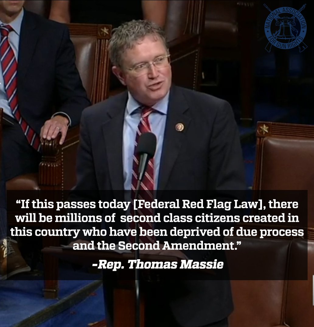 gunrights's tweet image. Federal Red Flag law is a violation of our due process and Second Amendment rights. Representative Thomas Massie knows that.