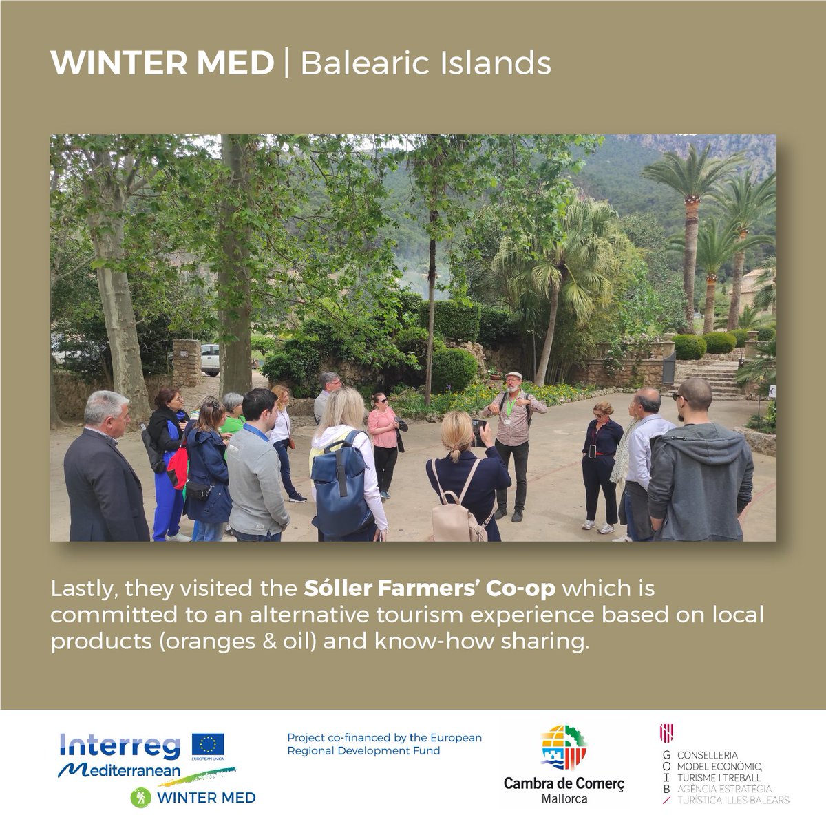 WINTER MED (@med_winter) on Twitter photo The #Balearic Island partners of the #WINTERMED project, <a href="/ATBIllesBalears/">AETIB - Illes Balears</a> & <a href="/cambramallorca/">Cambra Mallorca</a>, welcomed the partnership members for a study visit that showcased the various year-round enjoyable assets of #Mallorca and the Balearic Islands.
👉bit.ly/3xlS160
#YearRoundMed The #Balearic Island partners of the #WINTERMED project, <a href="/ATBIllesBalears/">AETIB - Illes Balears</a> & <a href="/cambramallorca/">Cambra Mallorca</a>, welcomed the partnership members for a study visit that showcased the various year-round enjoyable assets of #Mallorca and the Balearic Islands.
👉bit.ly/3xlS160
#YearRoundMed