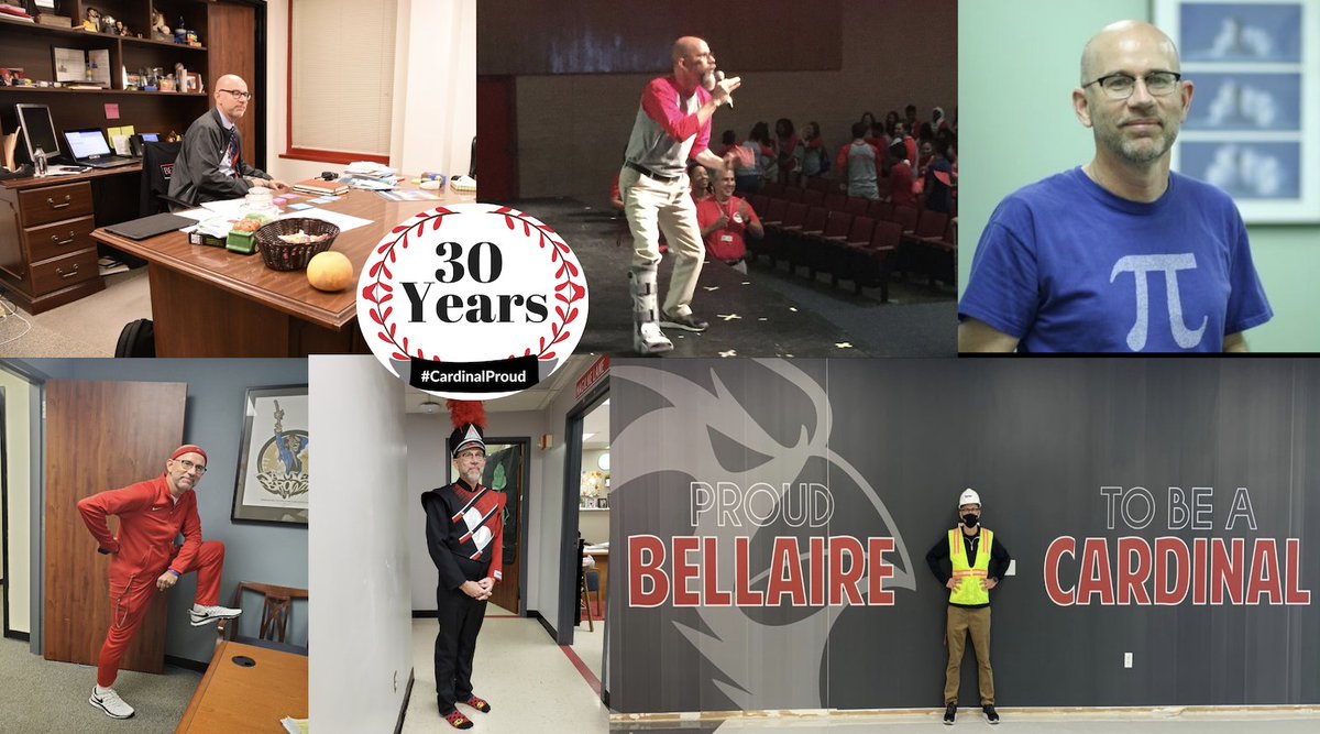 BellaireHigh's tweet photo. As we closed the 2021-2022 school year out, we paused to celebrate Michael McDonough for serving the Houston Independent School District for 30 years! #ThankYou #CardinalProud https://t.co/GPjBJs314o