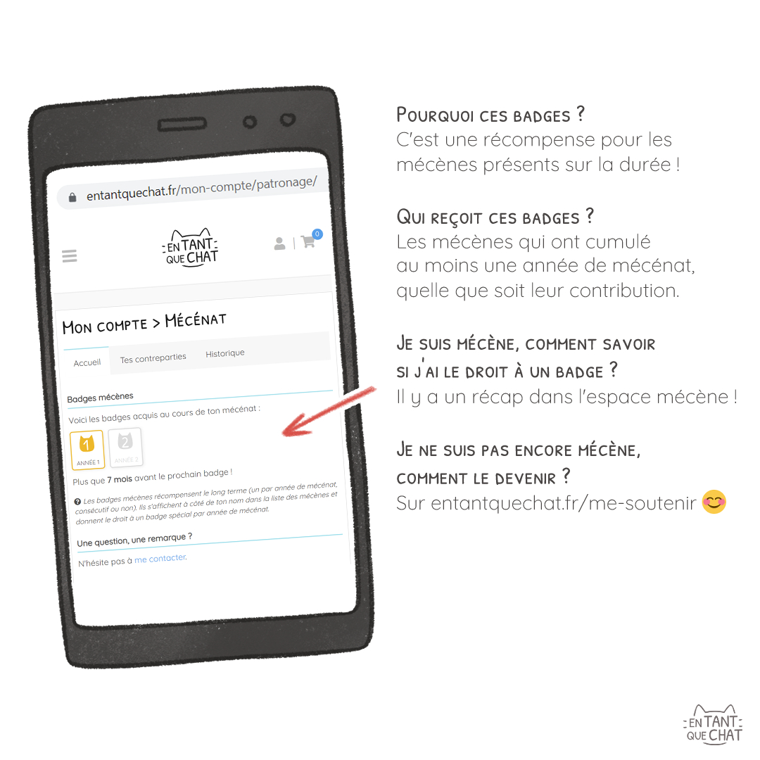 entantquechat's tweet image. Hello, aujourd'hui je vous montre : les #badges mécènes 😺 C'est une récompense collector pour les mécènes qui sont là depuis un bout de temps 😊 #badgecollector #badgecollection