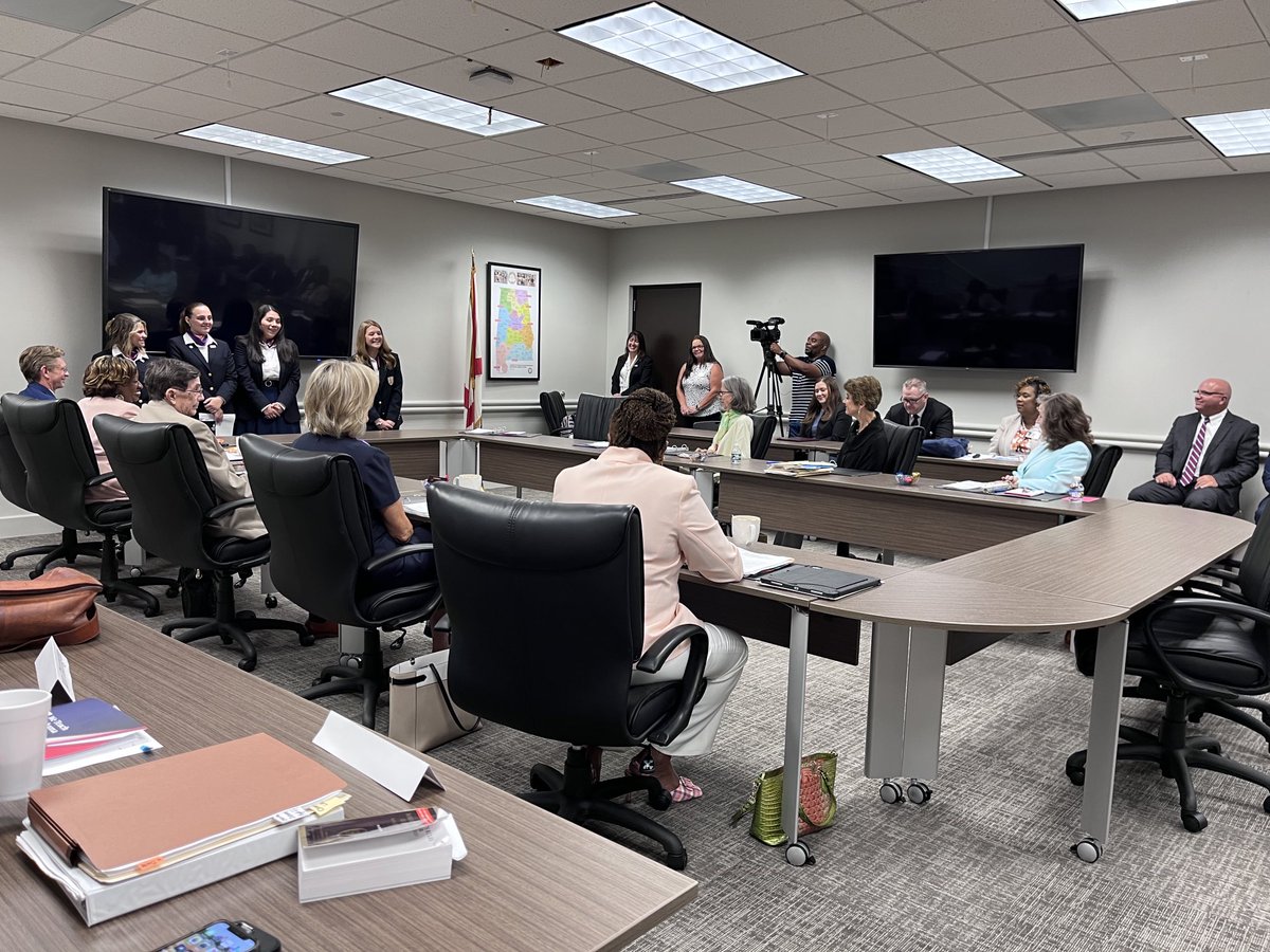 The #ALBOE work session has begun. Hearing from the JAG national champions.