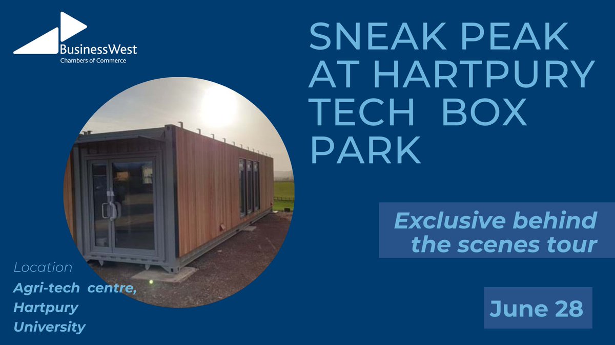 EVENT: Are you an #agritech #business or interested in technological innovations in farming? 🌱 🚜 

Come along for a sneak peak at  <a href="/Hartpury/">Hartpury University and Hartpury College</a>'s Digital Innovation Farm Tech Box Park, ahead of its formal launch in July

🎫 Book tickets here: bit.ly/3zwMD2H