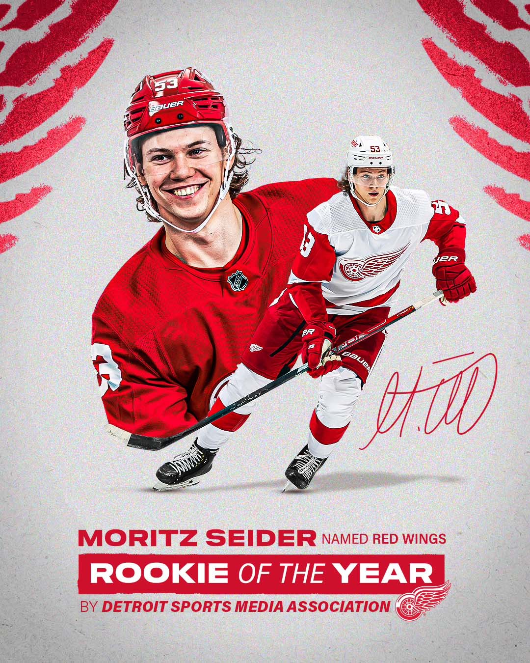 MORITZ SEIDER NAMED RED WINGS ROOKIE OF THE YEAR - In Play! magazine