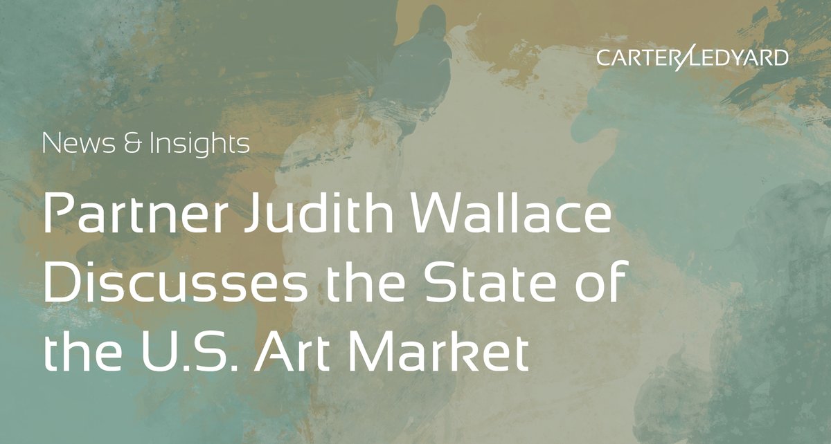 carterledyard's tweet photo. In Citywealth, Art Law Co-Chair Judith Wallace comments on several prescient topics on the U.S. art market, including art fraud, art galleries, and NFTs. #art #artlaw #nfts #carterledyard
https://t.co/cX3l2sSDnB https://t.co/aHcbgiXN9a