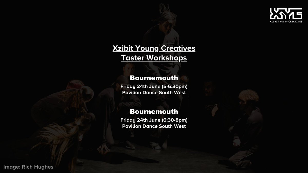 National Taster Workshop: Bournemouth It's free to take part! Check out @PDSW_org webpage for more information and how to sign up. pdsw.org.uk/whats-on/xzibi… #XzibitYoungCreatives #Hiphopdancetheatre #Bournemouth #Bournemouthdance