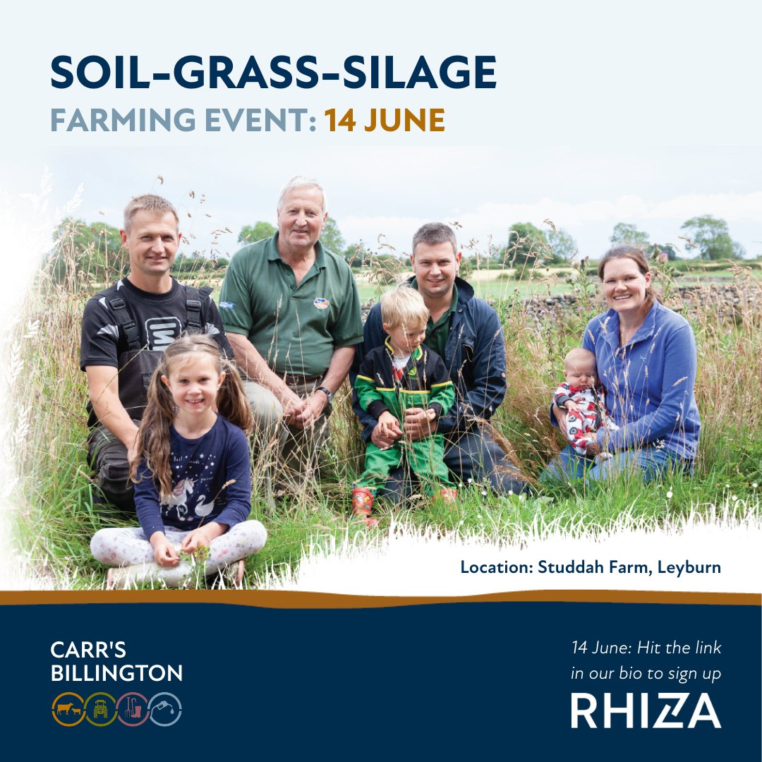 We're hosting a special event on 14 June at Studdah Farm, Leyburn! A free event open to beef, sheep and dairy farmers to help unlock the potential of your land and discover what soil, grass and silage management means for you and your livestock: ow.ly/7q8550JtwLj