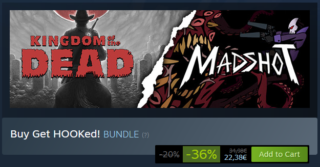 505_Pulse's tweet photo. Get HOOKed! 🪝

Celebrate with us the release of our two first titles and grab a copy of @KOTDGAME and @MadshotTheGame at a special price🪙

Bundle on #Steam ➡️ https://t.co/hV2X3ps1DB https://t.co/LQUlKsa8Le
